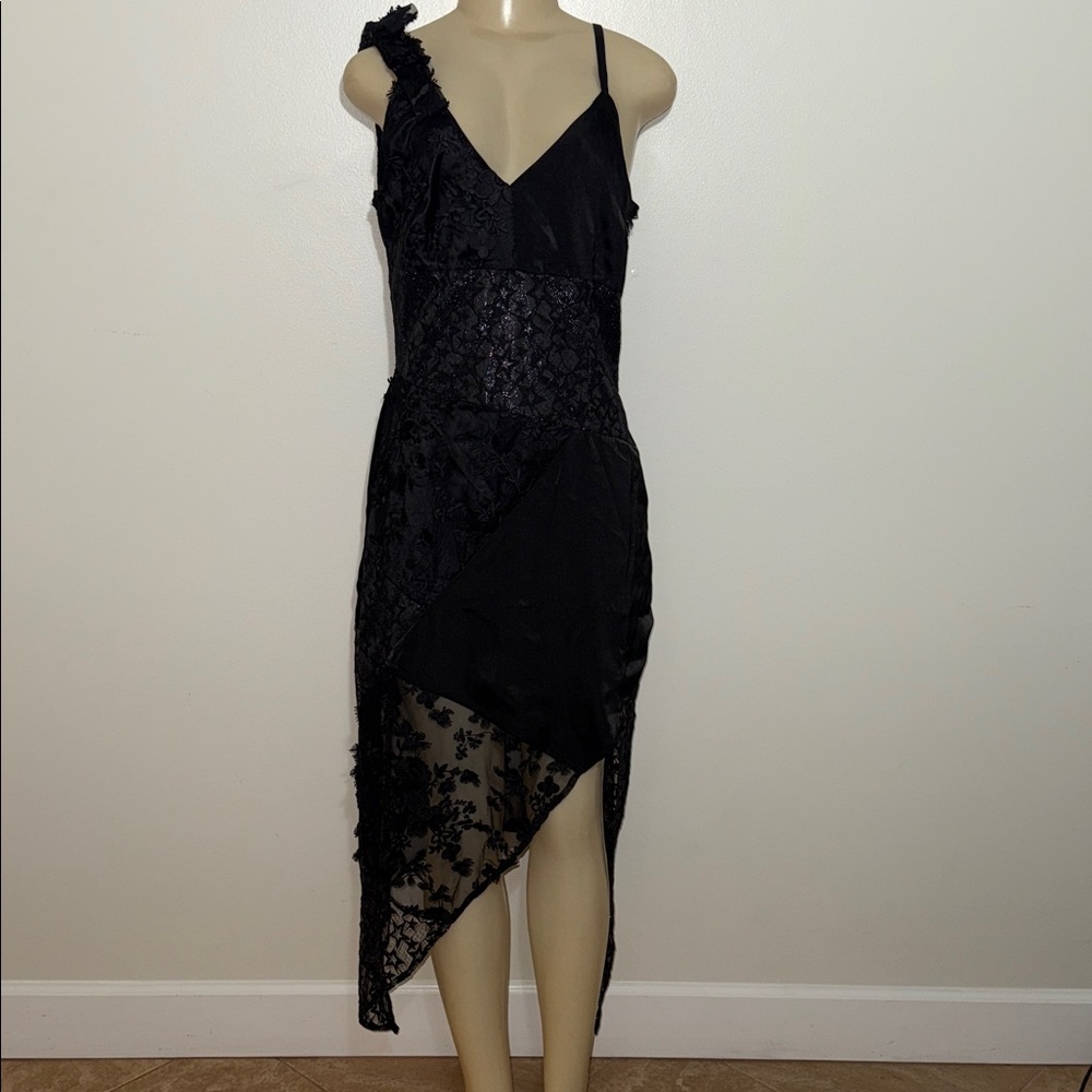 Avec Les Filles Black Asymmetrical Dress - Picture 6 of 12